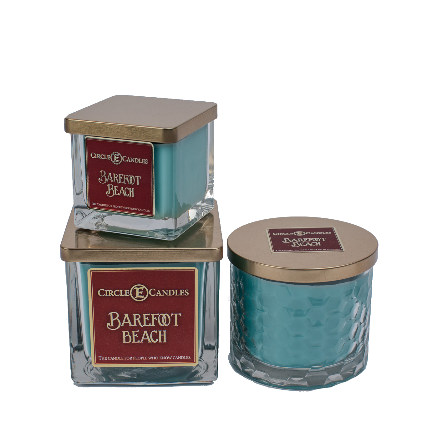 Barefoot Beach Scent, Jar Candle, 8oz - 22oz, 1 -2 Wicks, Circle E Candles