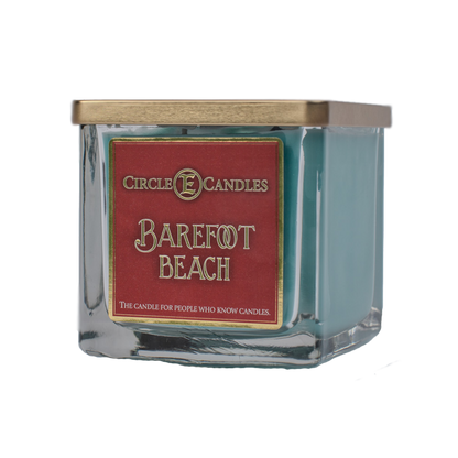 Barefoot Beach Scent, Jar Candle, 8oz - 22oz, 1 -2 Wicks, Circle E Candles